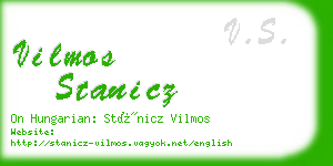 vilmos stanicz business card